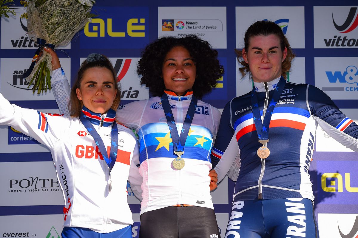 The podium: Kay, Del Carmen Alvarado and Norbert Riberolle