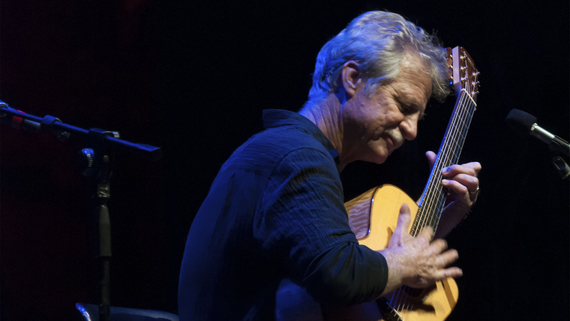A photo of Alex De Grassi performing in concert