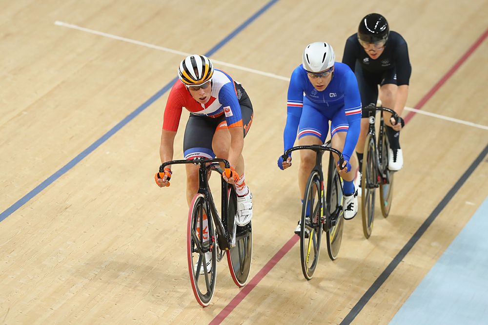 Kirsten Wild (Netherlands) leads a breakaway
