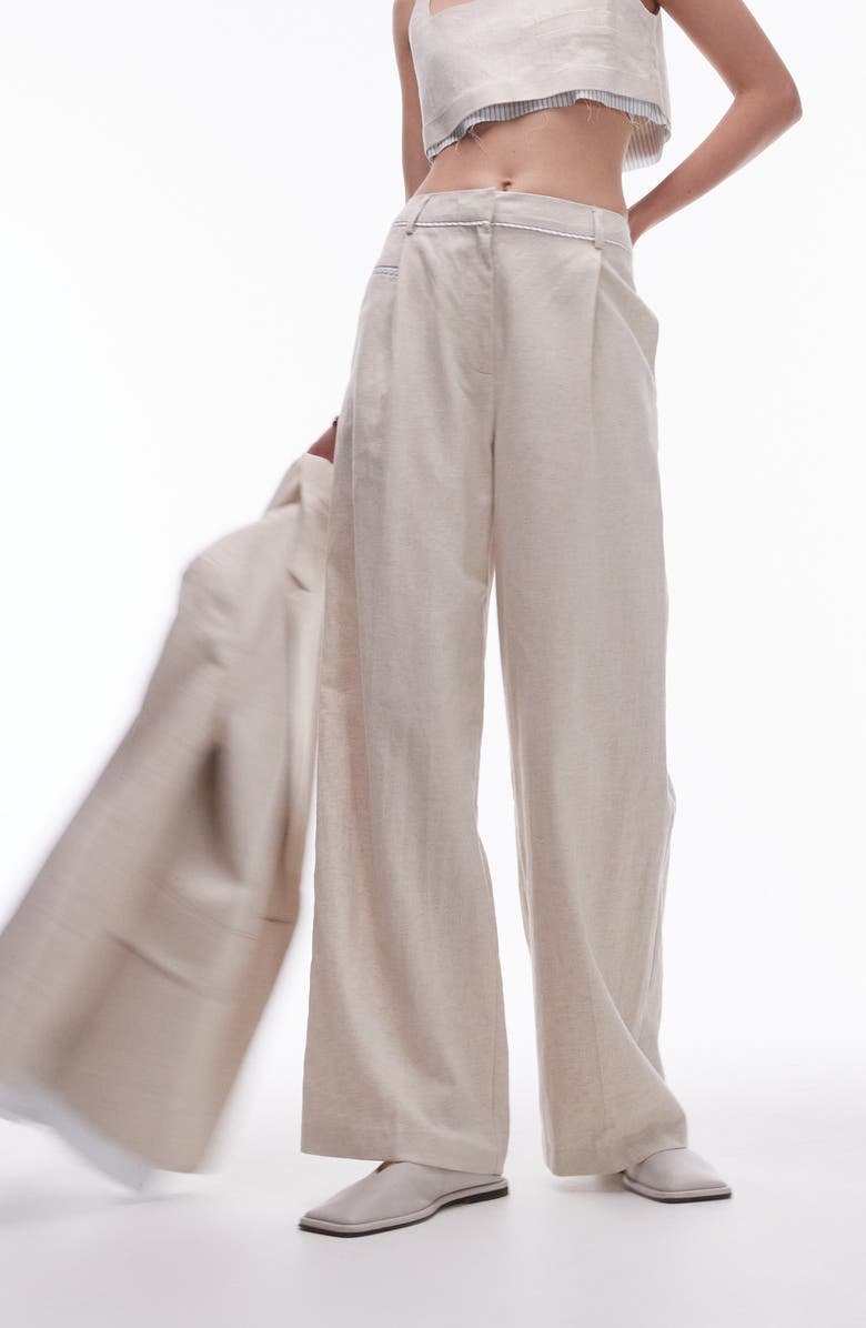 Cotton & Linen Wide Leg Pants