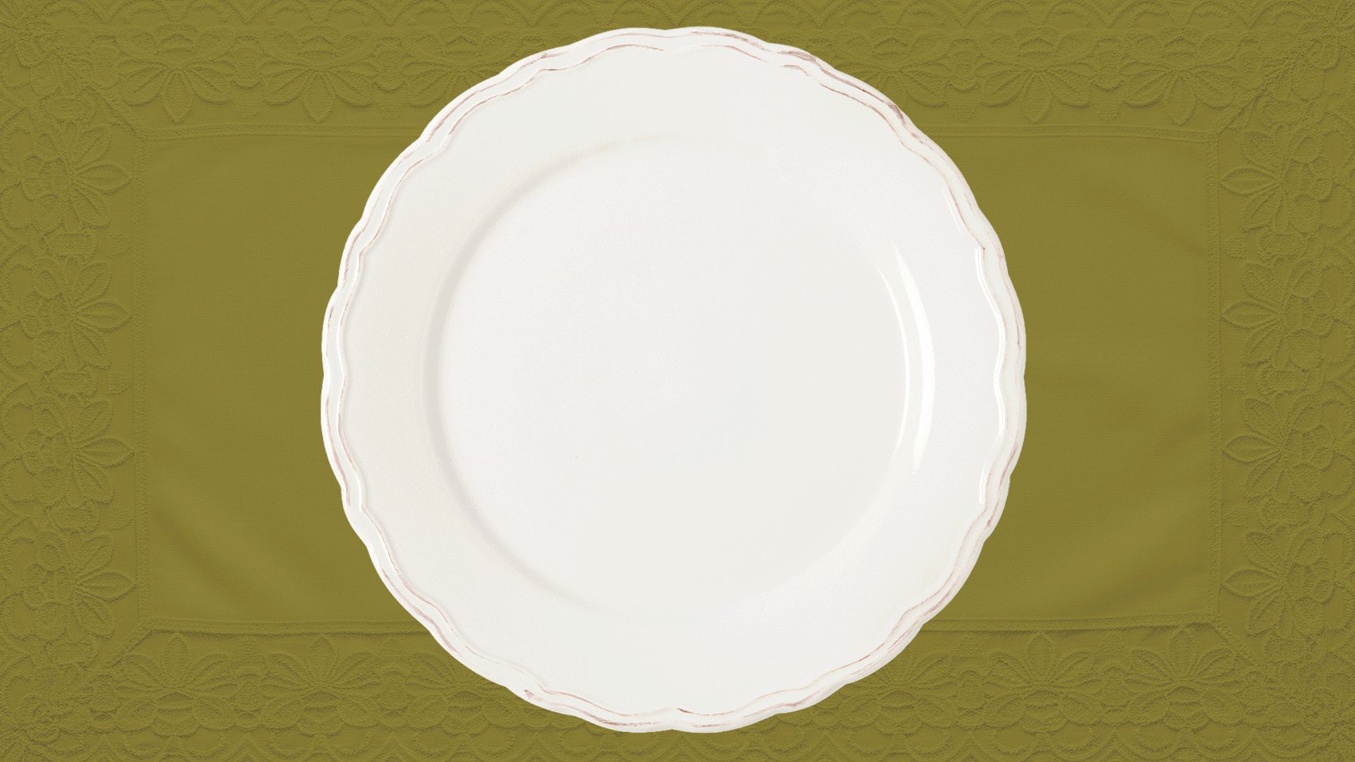 Plate holding different-colored gemstone jewelry pieces.