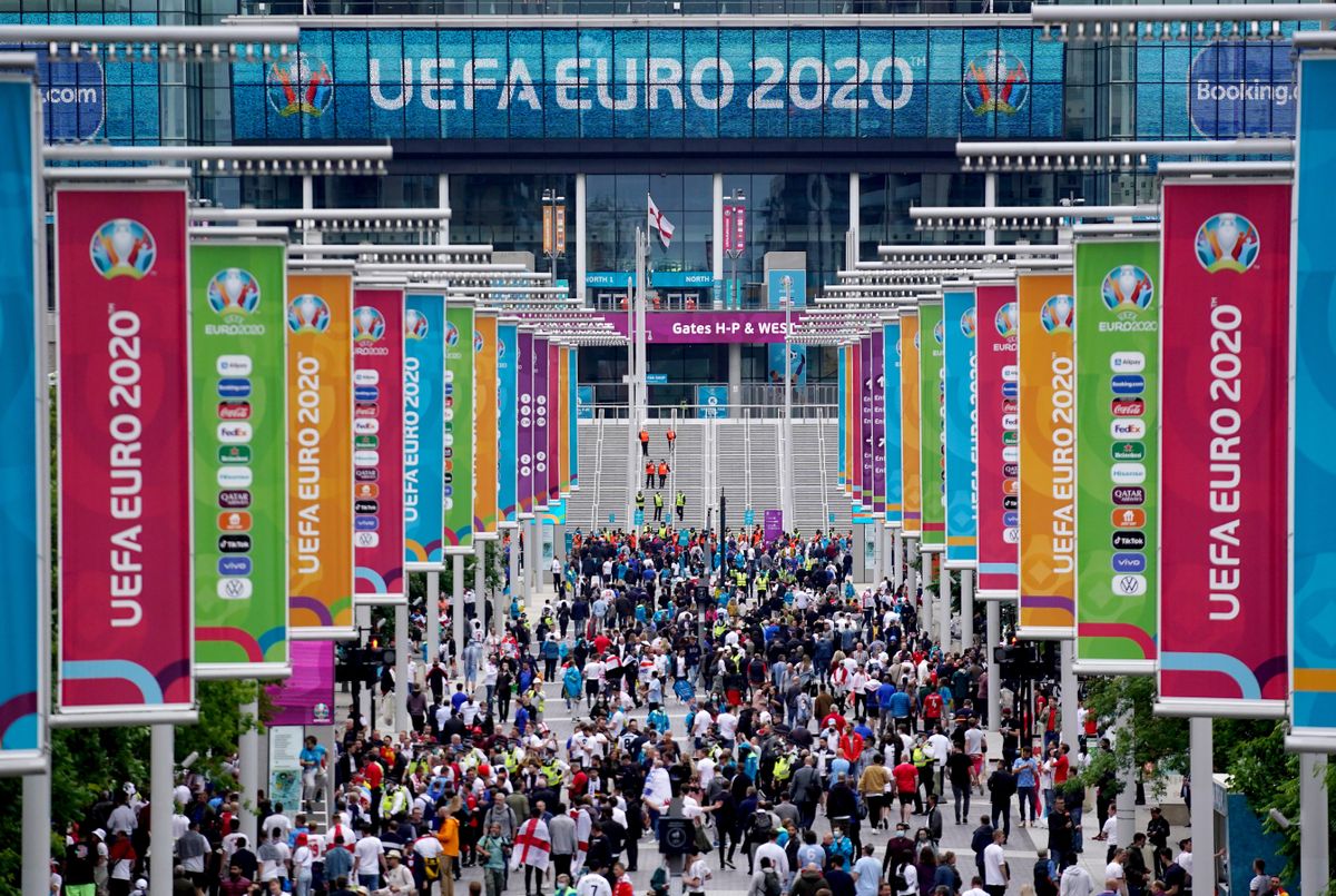 Fans watch England v Germany