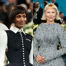 Zoe Saldaña and Pamela Anderson at the 2025 Met Gala