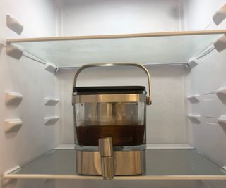 KitchenAid Cold Brew Coffee Maker in refrigerator