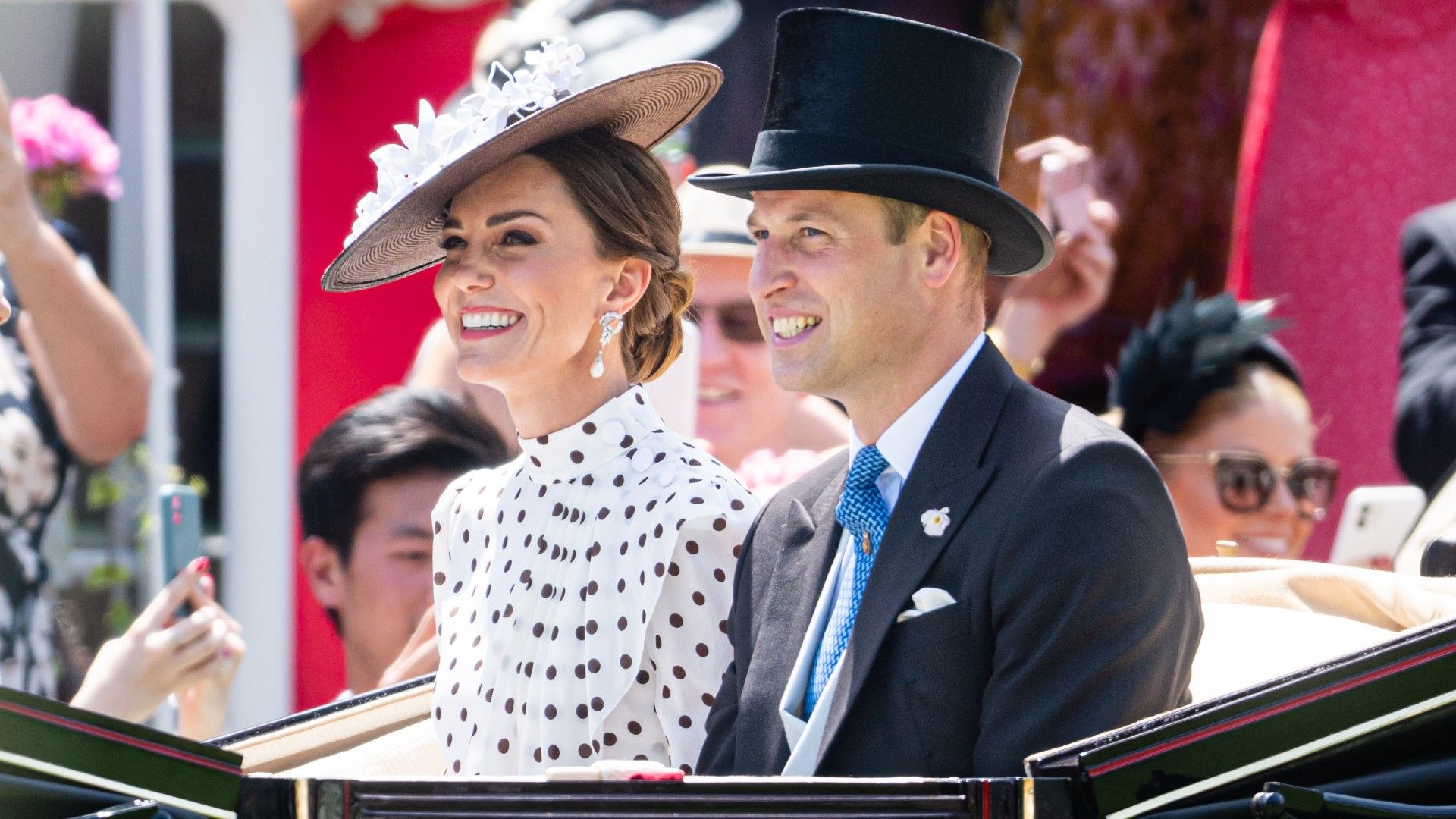 Catherine, duchessa di Cambridge e il principe William, duca di Cambridge frequentano il Royal Ascot