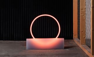 futuristic neon polyester resin 'Voie' light