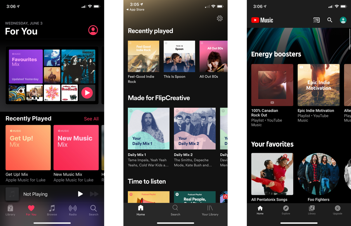 I tried Apple Music, Youtube Music, and Spotify and here's what I found ...