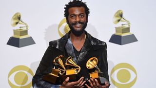 Gary Clark Jr. after winning his awards for Best Rock Song, Best Rock Performance, and Best Contemporary Blues Album at 2020's 62nd Annual Grammy Awards in Los Angeles.