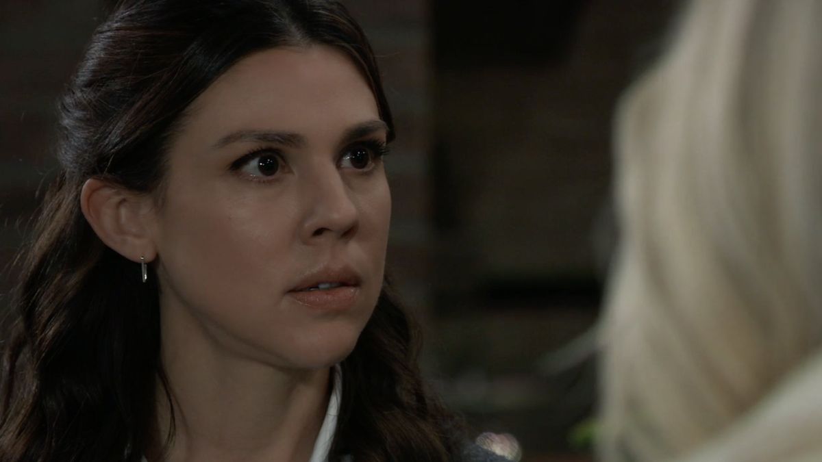 Kate Mansi as Kristina upset in General Hospital