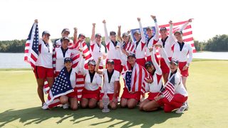 Team USA pose with the Solheim Cup