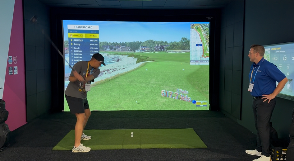 Optoma brought a golf course to life with projection mapping at InfoComm 2025.