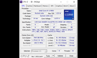 11900K 7Ghz CPU-Z Validation