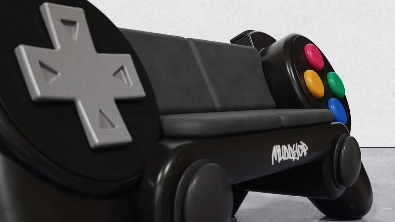 PlayStation controller sofa