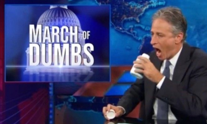 Jon Stewart mocks the &amp;quot;March of Dumbs&amp;quot;