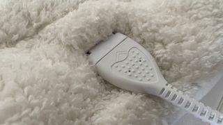 Dunelm Teddy Electric Blanket fitted with a remote