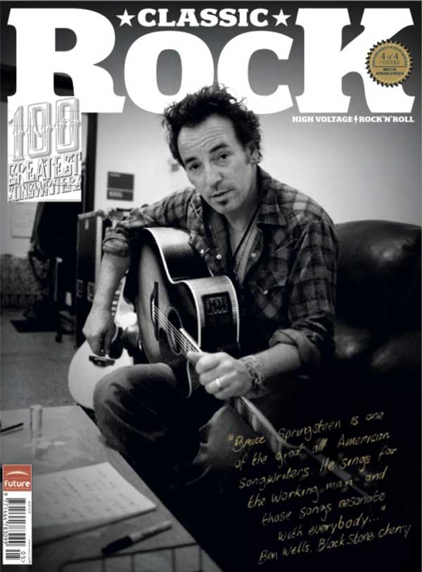 The cover of Classic Rock 158, featuring Bruce Springsteen