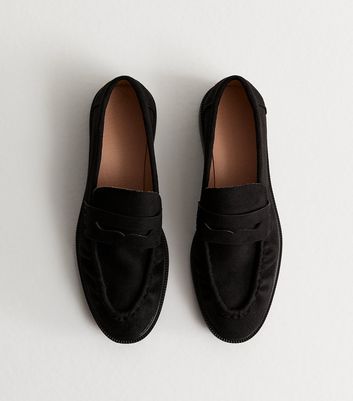 Truffle Black Faux Suede Loafer