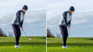 PGA pro Dan Hendriksen showing a good golf swing takeaway