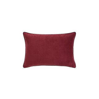 Dark red velvet cushion