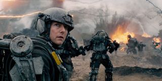 Cage running for his life in Edge of Tomorrow