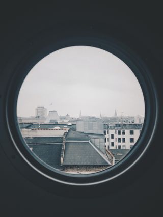 Round fixed window with a view
