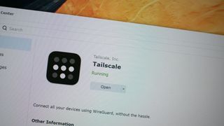 Tailscale install screen NAS