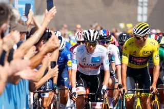 Tadej Pogacar and Mathieu van der Poel on stage seven of the 2021 Tour de France