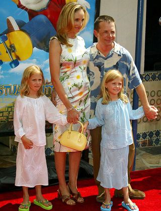 Michael J Fox with Aquinnah Kathleen and Schuyler Frances