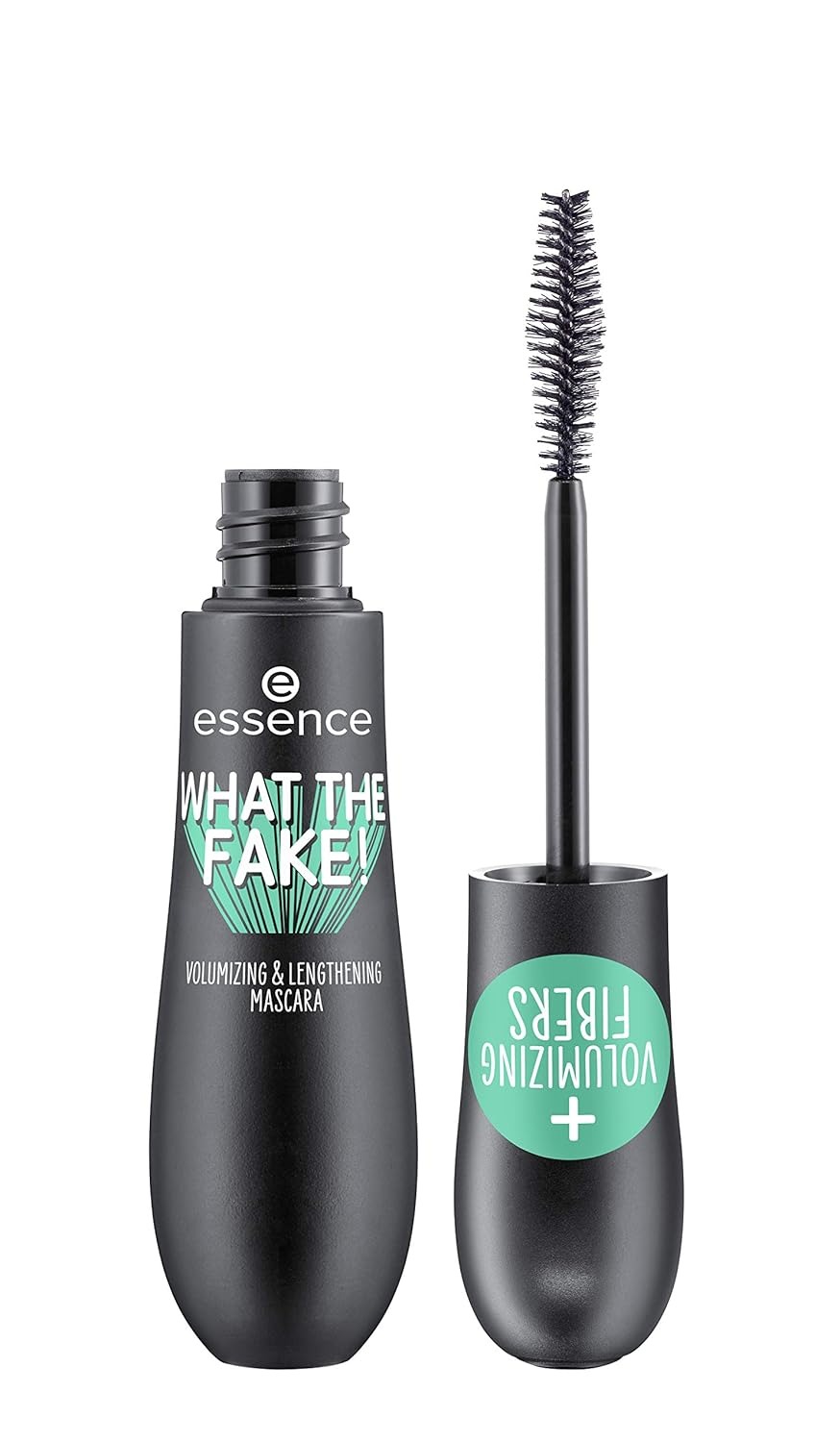 essence, Essence | What the Fake! Volumizing &amp;amp; Lengthening Fiber Mascara | Paraben Free | Cruelty Free (pack of 1)