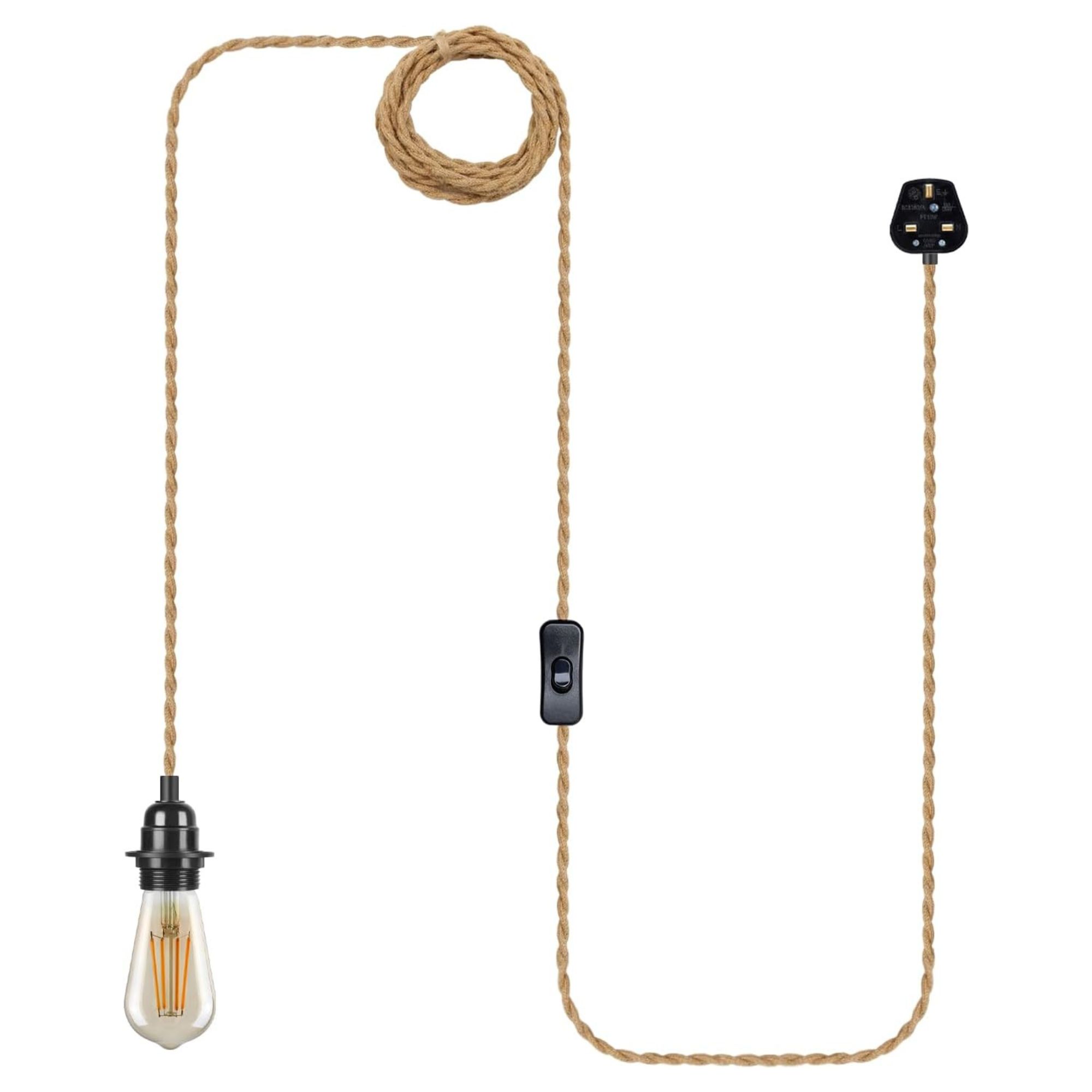 LEDSone, Rope Plug-in Pendant Light, 4.5m