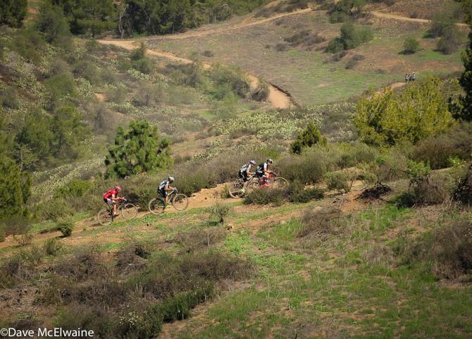 Cannondale, Trek, and Specialized were all represented in the lead group on lap one