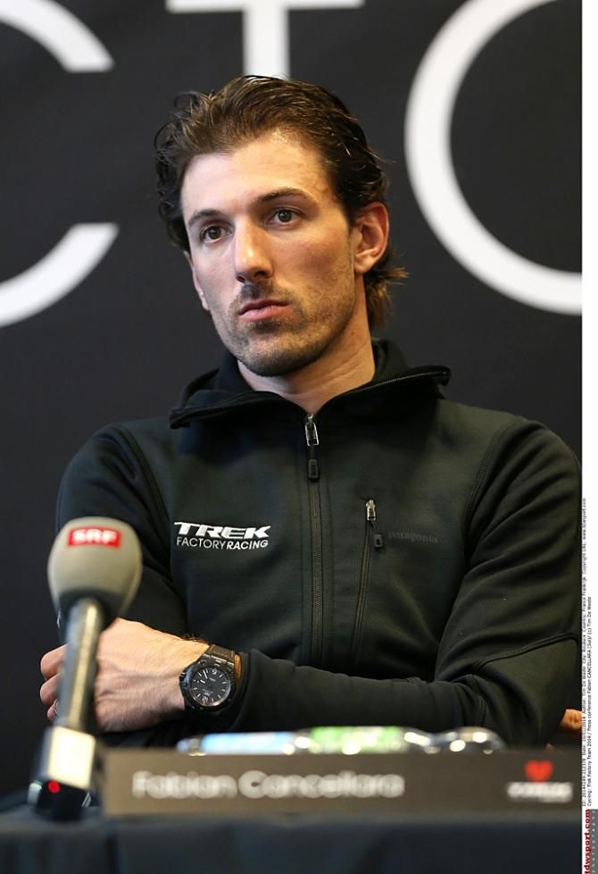 Many of the questions were directed at Fabian Cancellara