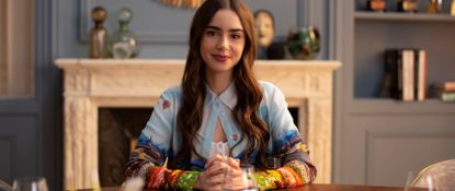 Lily Collins in Emily in Paris for Netflix