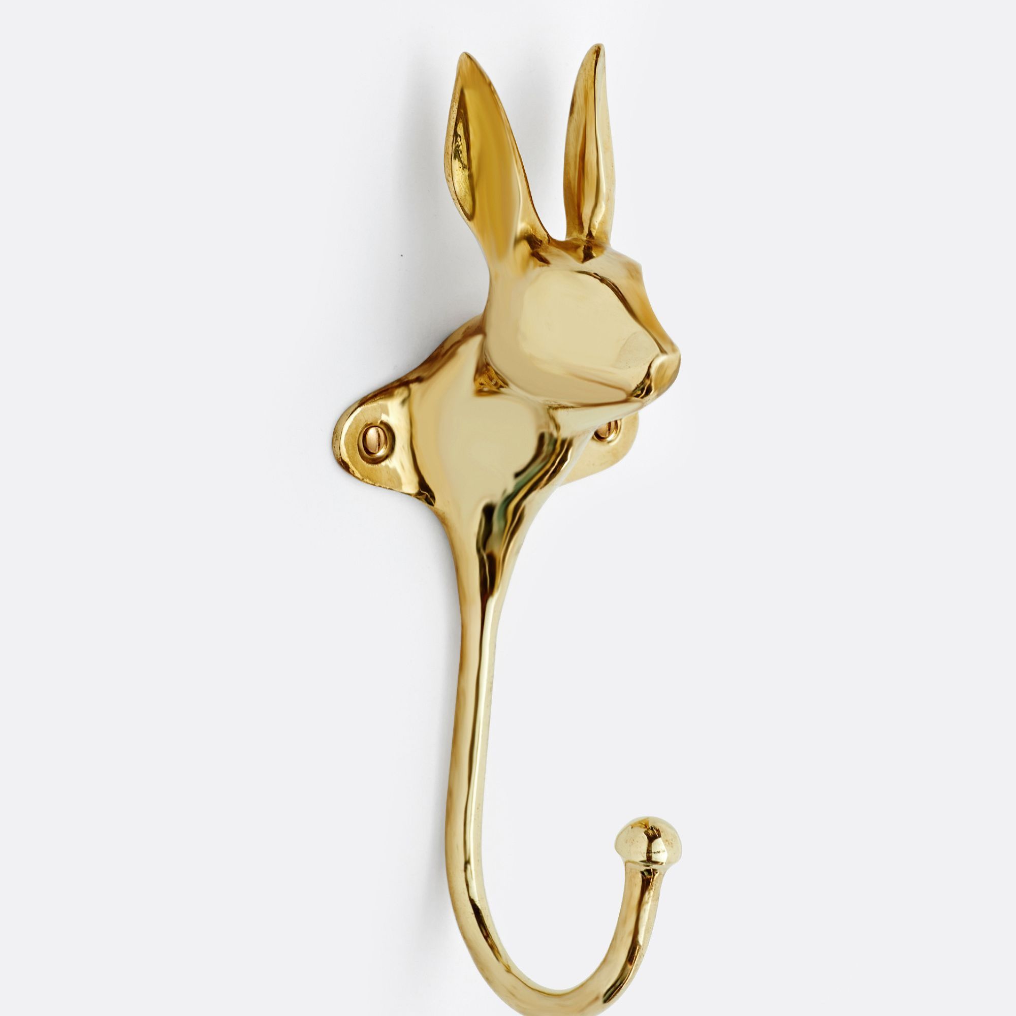 Animal Cast Brass Hook (Rabbit)
