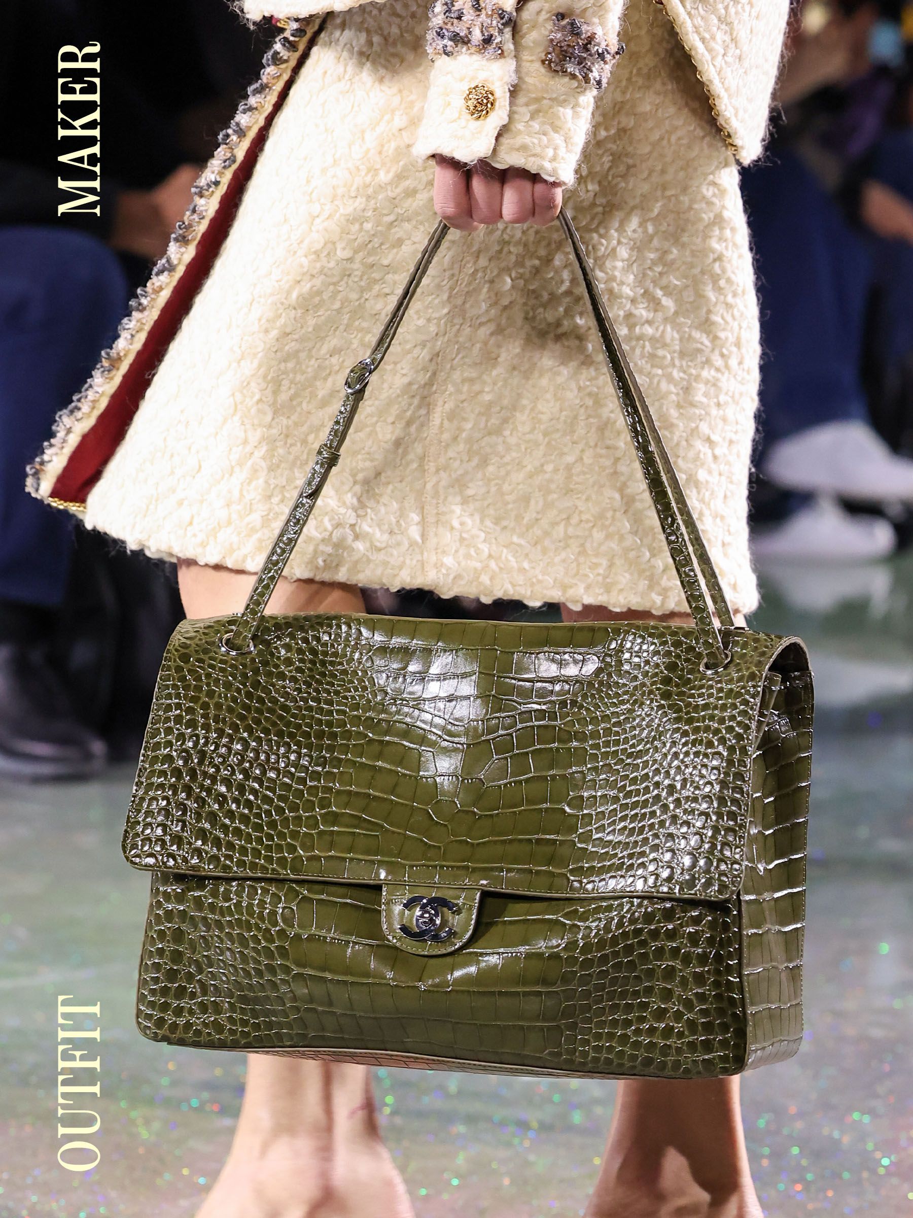 Chanel green croc bag