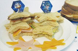 "Superstellar Sammies" are among the space party snacks included in the Yuri's Night "Miles from Tomorrowland" kit.