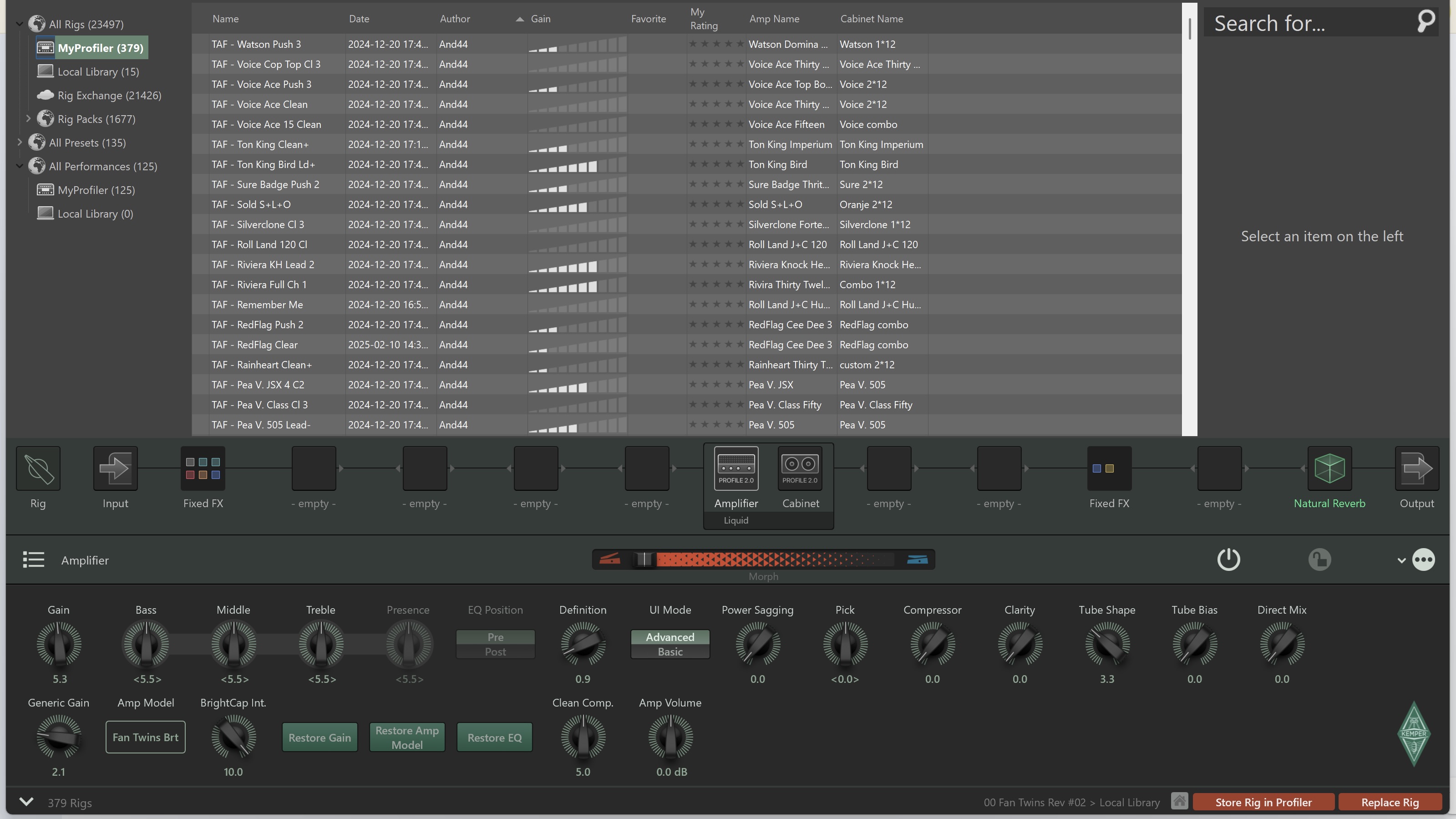 Kemper Rig Manager