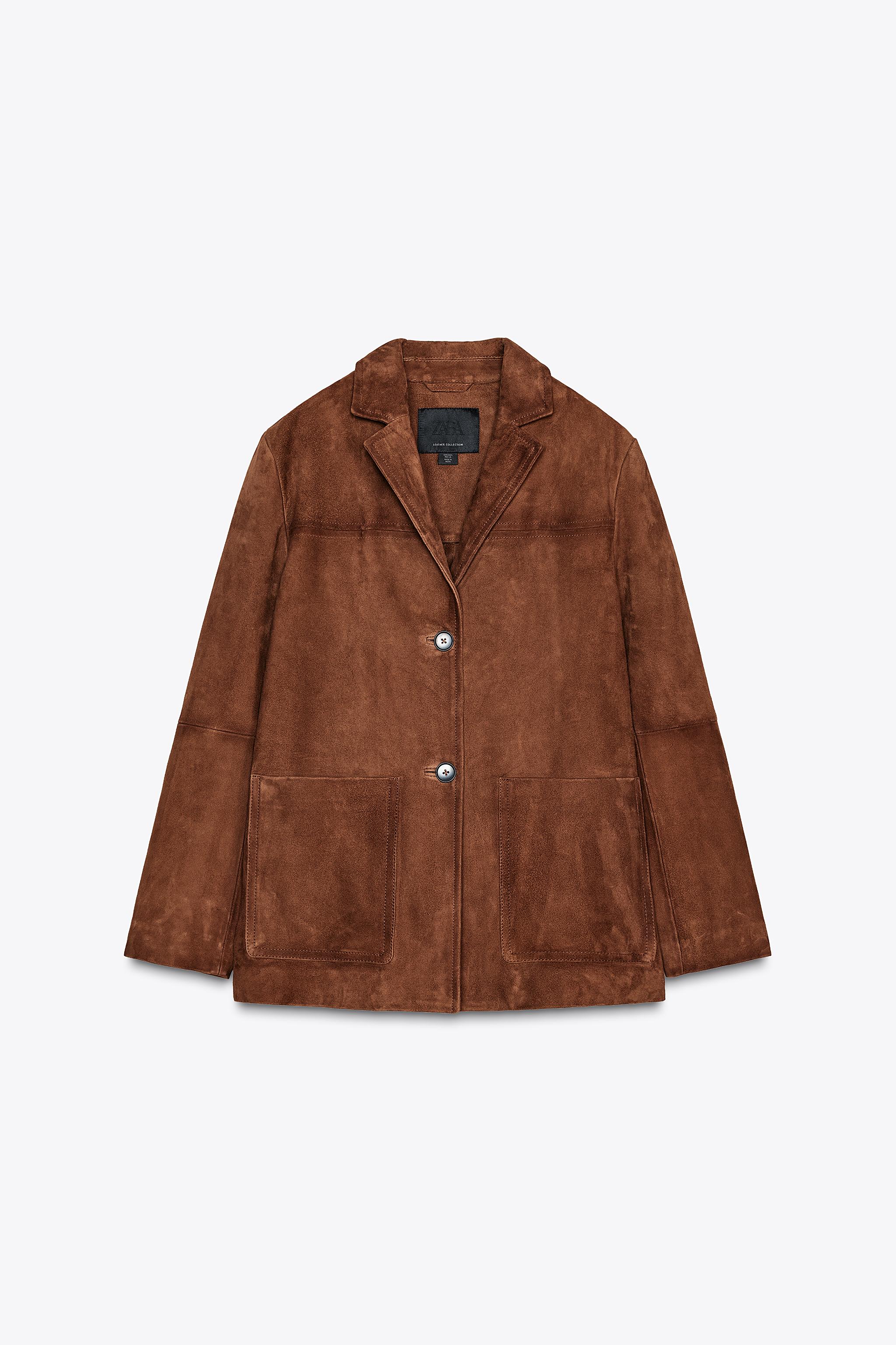 100% Suede Oversize Blazer Zw Collection Limited Edition