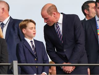 Prince George and Prince William the Euros final