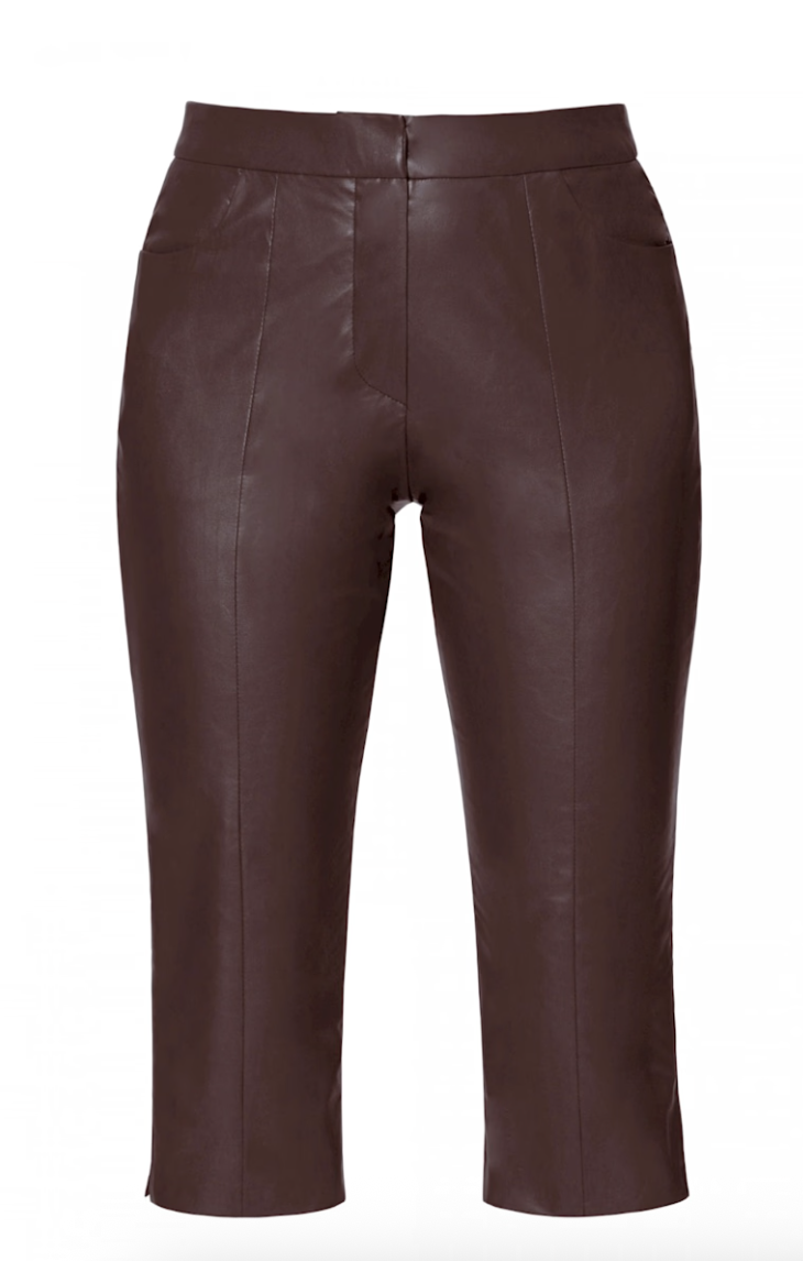 Wolf &amp;amp; Badger, Capri Dakota Chocolate Brown Below Short Pants