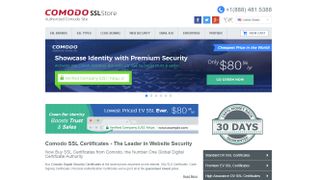 Website screenshot for Comodo SSL