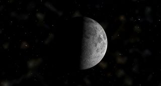 april 2020 night sky First Quarter Moon