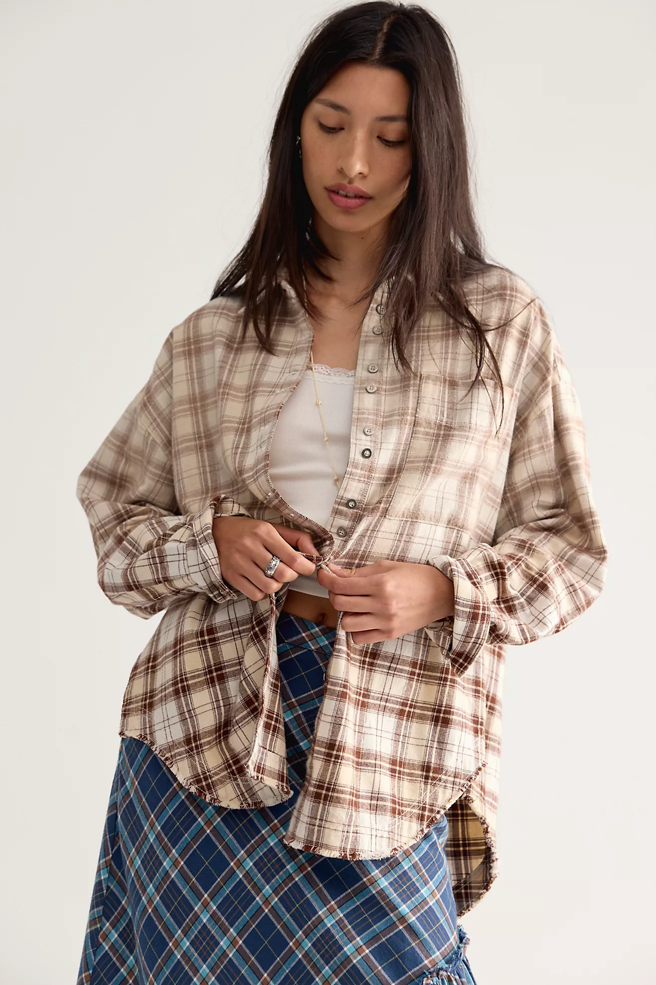 We the Free Lexi Plaid Button Down