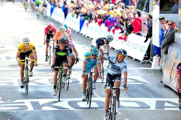 Alberto Contador (Saxo Bank-Sungard) thought he'd won the day.