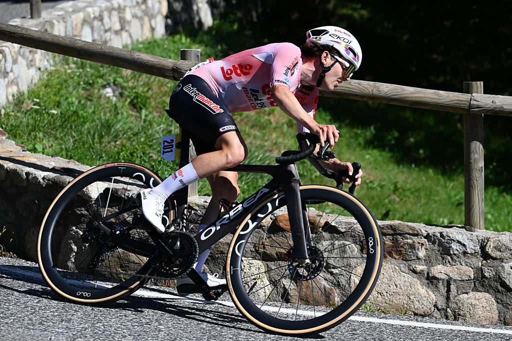 ANDORRA LA VELLA, ANDORRA - AUGUST 25: Jarno Widar of Belgium and Team Lotto Intermarche competes during the La Vuelta - 81st Tour of Spain 2026, Stage 4 a 104.8km from Andorra la Vella to Andorra la Vella / #UCIWT / on August 25, 2026 in Andorra la Vella, Andorra. (Photo by Tim de Waele/Getty Images)