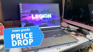 Lenovo Legion 5 Pro shown on desk