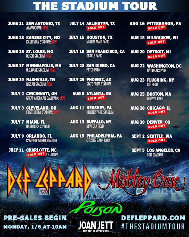 def leppard tour schedule