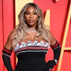 Serena Williams attends the 2024 Vanity Fair Oscar Party hosted by Radhika Jones at the Wallis Annenberg Center for the Performing Arts on March 10, 2024 in Beverly Hills, California. 
