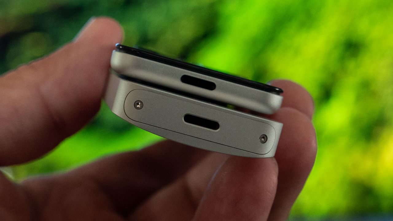 Remote controls from the 2017 and 2021 Apple TV 4K.