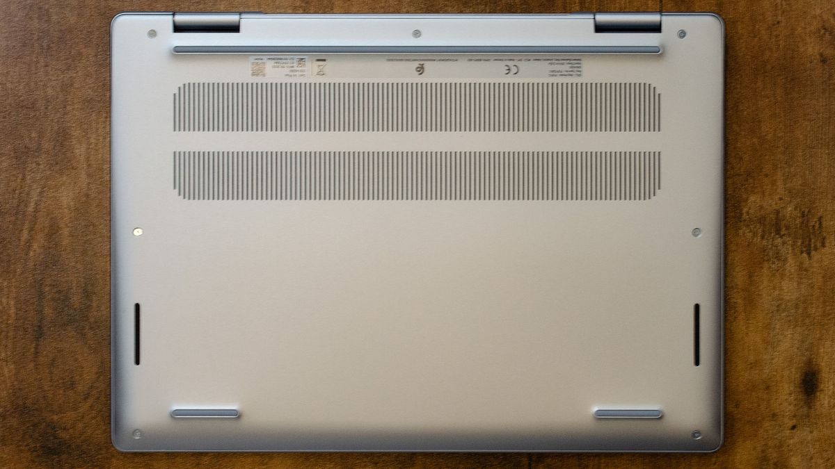 The underside of the Dell 14 Plus